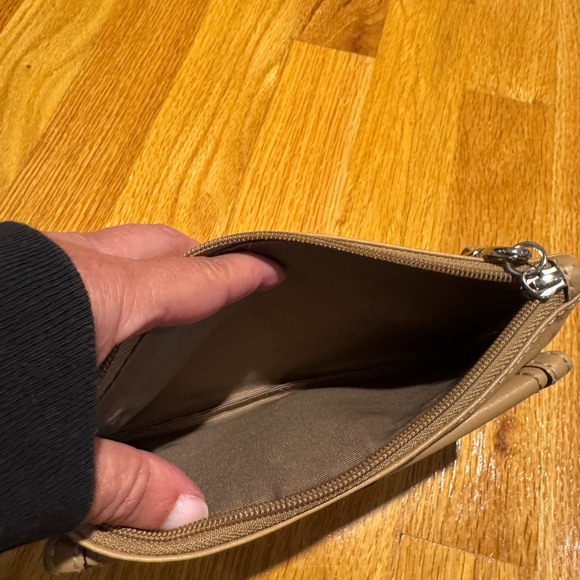 Coach Tan Leather Wristlet Clutch - Picture 4 of 5